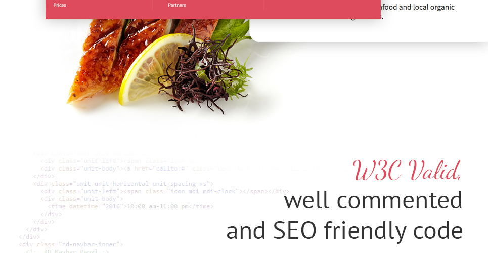 Seafood Restaurant Responsive Website Template
