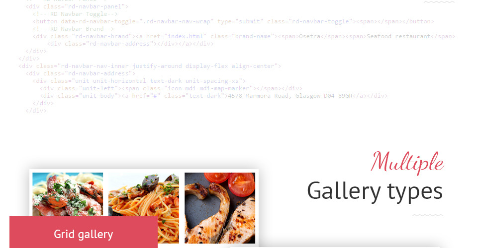 Seafood Restaurant Responsive Website Template