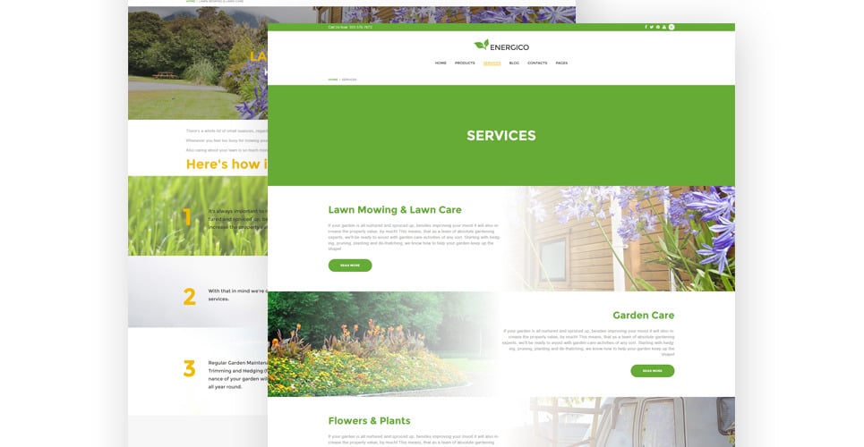 Energico Agriculture Garden Care Responsive WordPress theme
