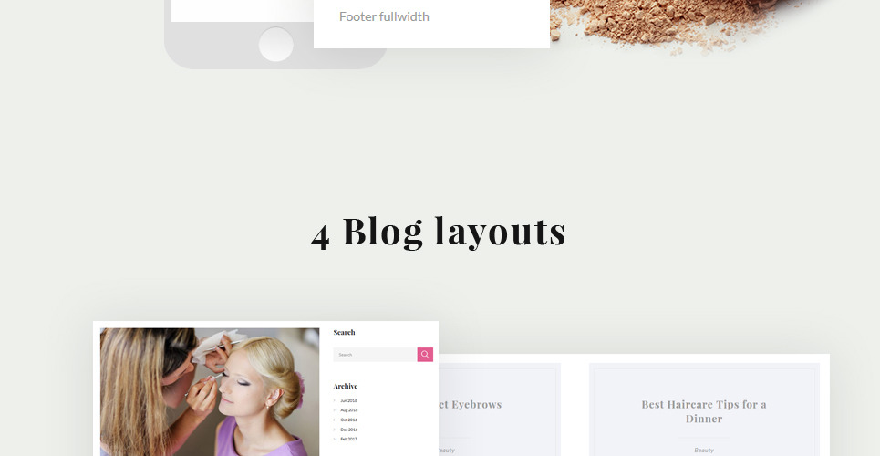 Makeup Artist & Cosmetics Responsive site Template