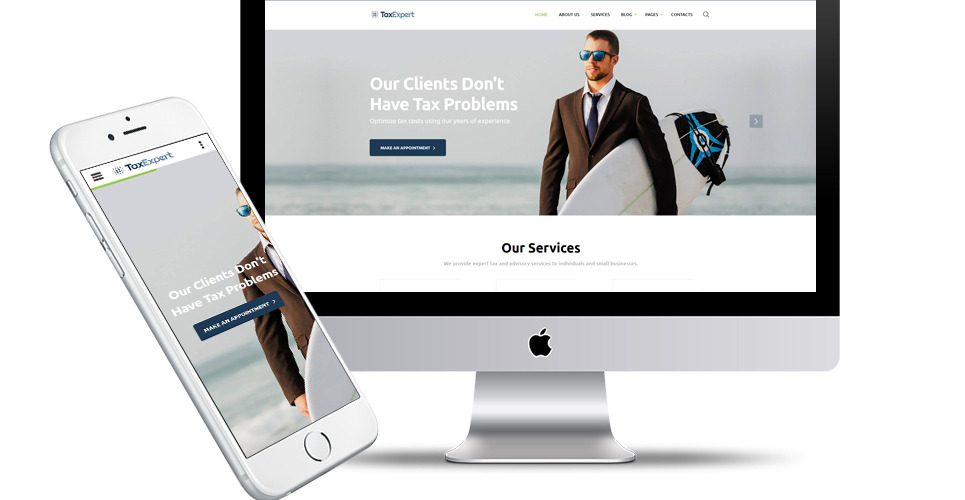 Tax Advisor Financial Consultant Website Template