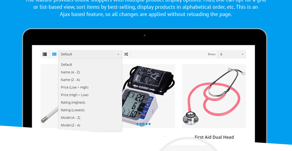 Amkorte Medical Equipment Store OpenCart Template