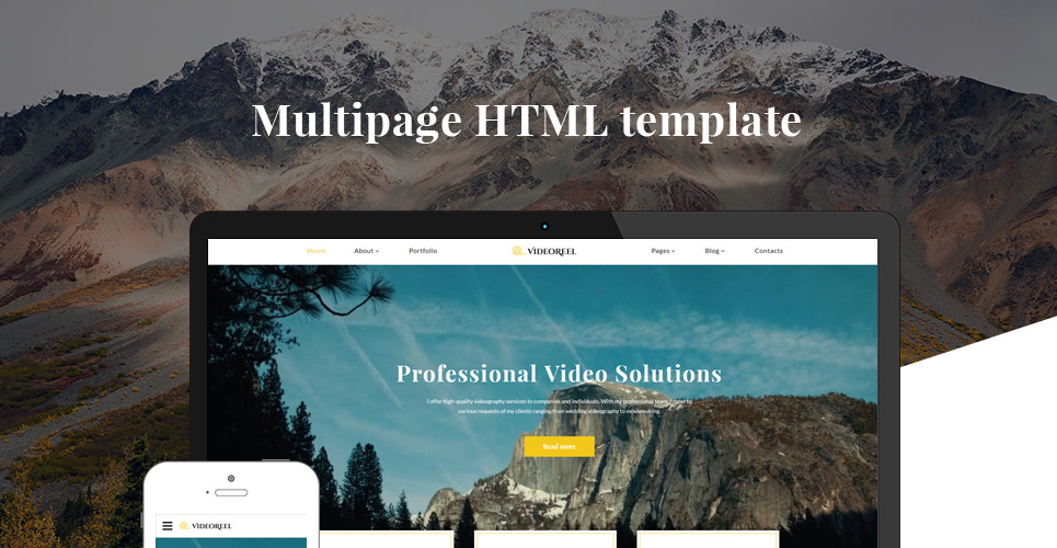VideoReel - Videographer Multipage Website Template