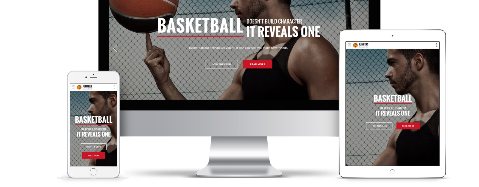Jumpers Basketball Club Responsive Multipage site Template