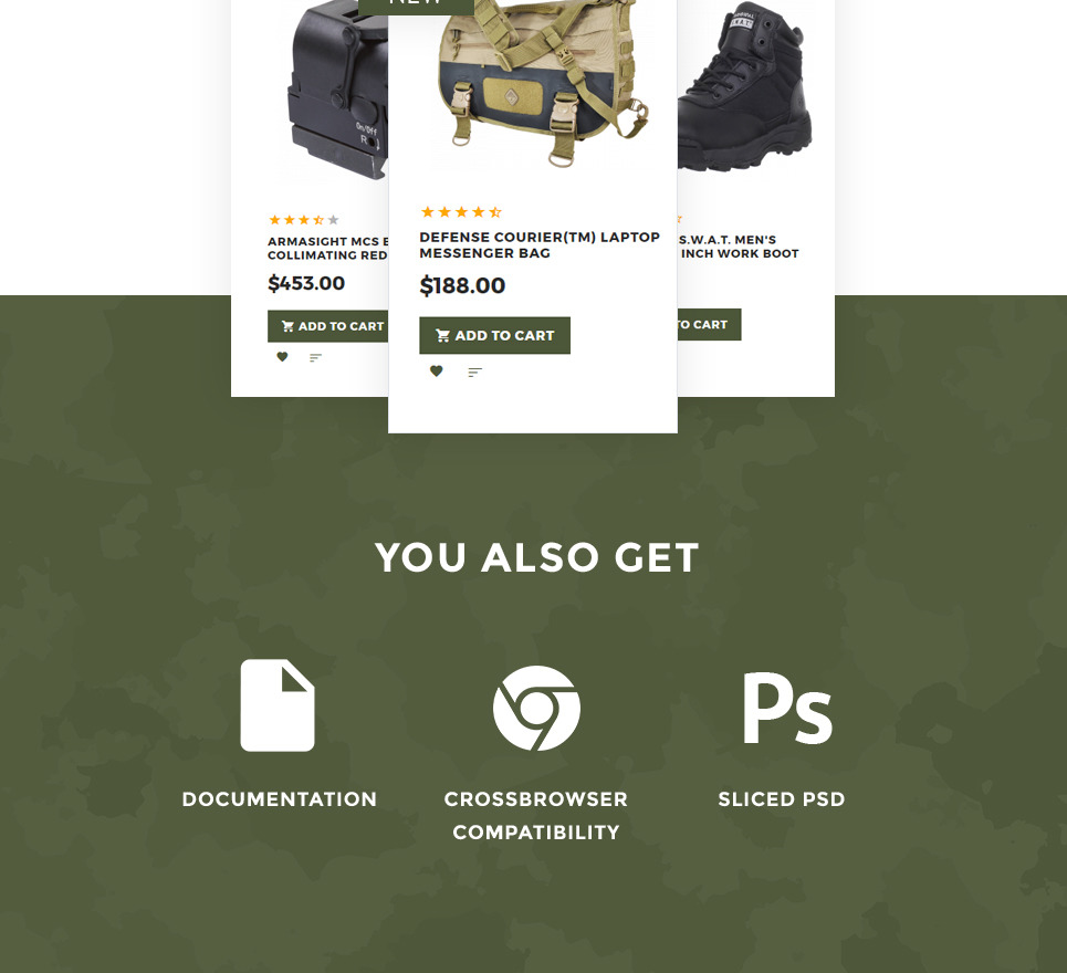 HardKit US Army Military Shop Magento Theme