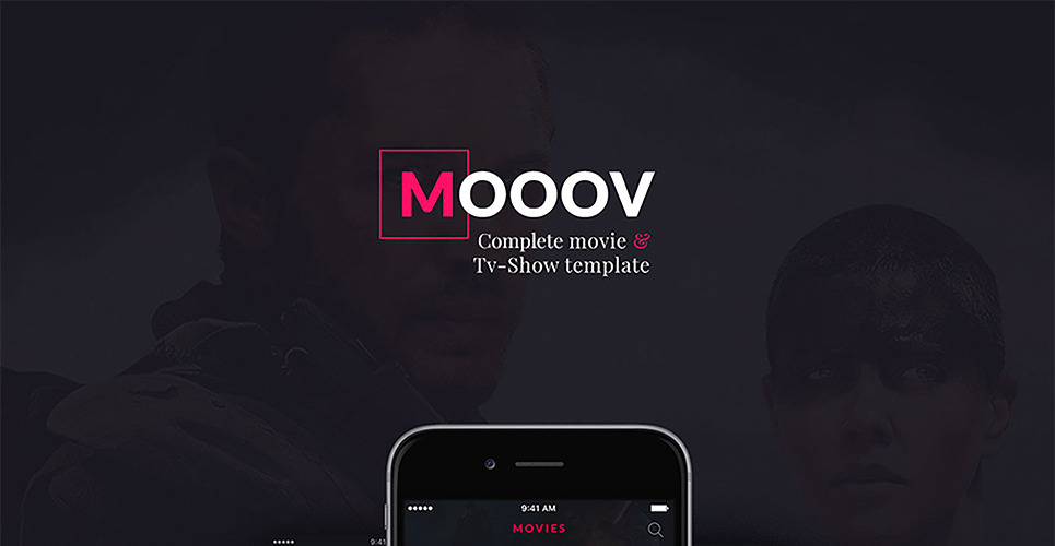 MOOOV Movie & Tvshow mobile template UI Elements