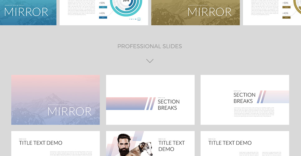 Mirror PowerPoint Template 63984 TemplateMonster