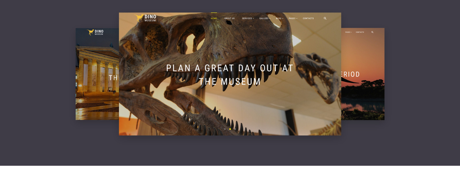 Dino Museum site Template 64432 TemplateMonster