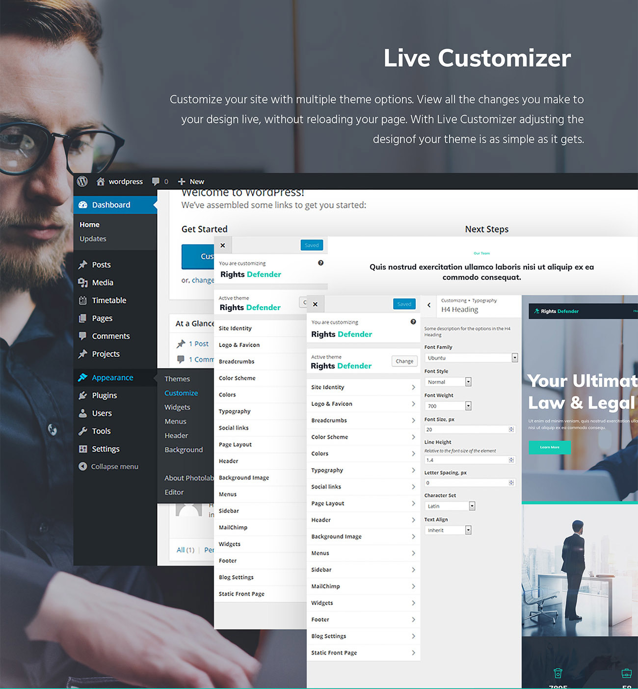 Rights Defender Lawyer WordPress theme TemplateMonster