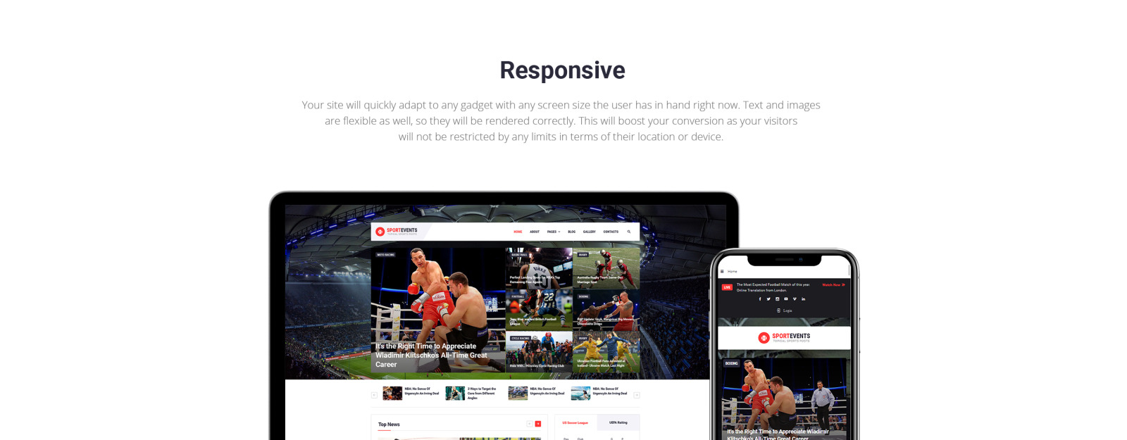 Sport Events - Sports News Joomla Template - TemplateMonster