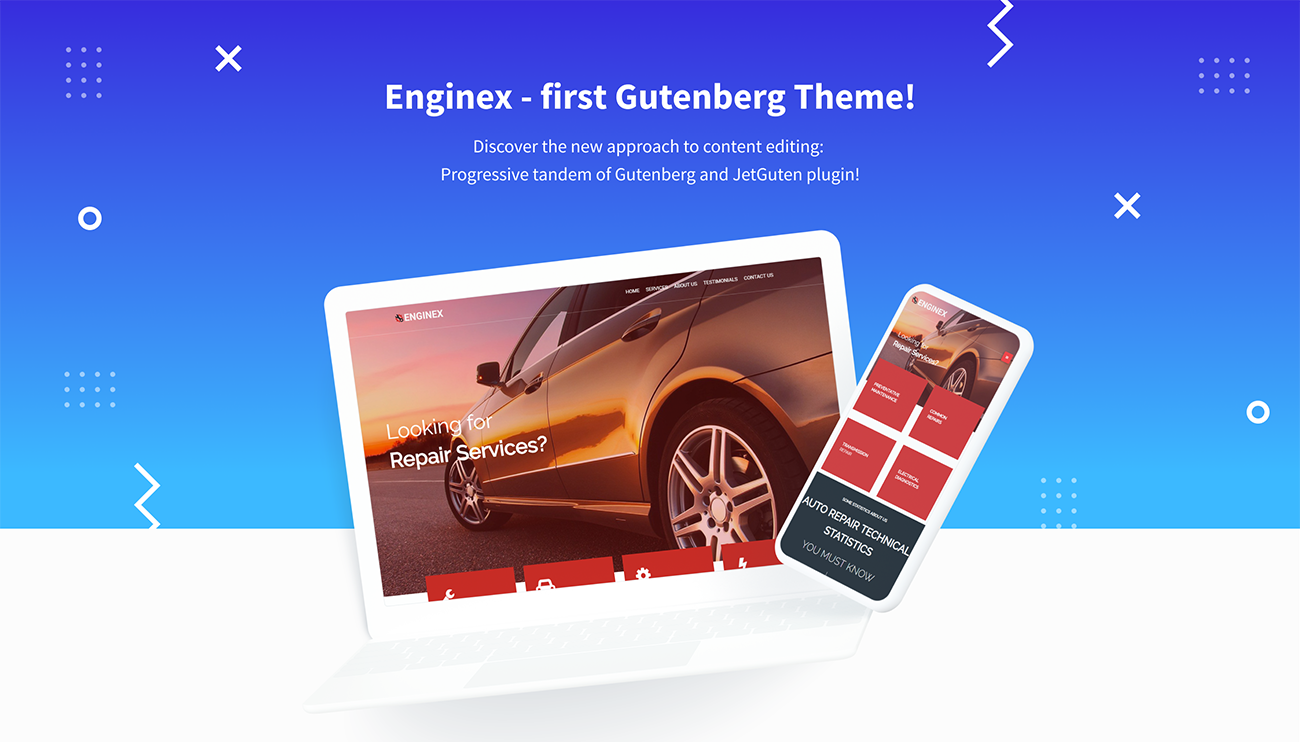Enginex Car Repair Gutenberg WordPress Theme