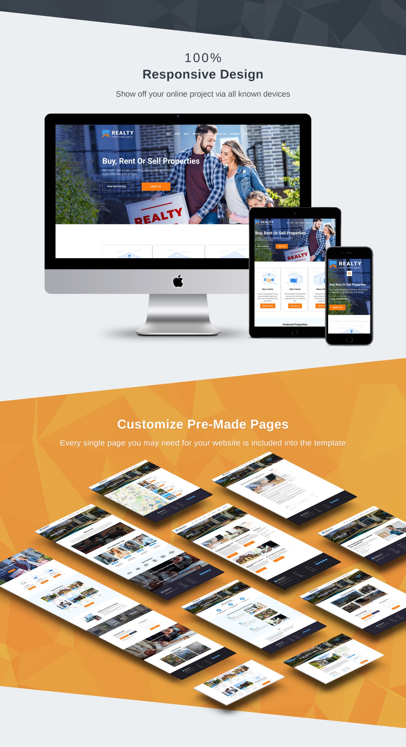 REALTY Estate investor agency Moto CMS 3 Template
