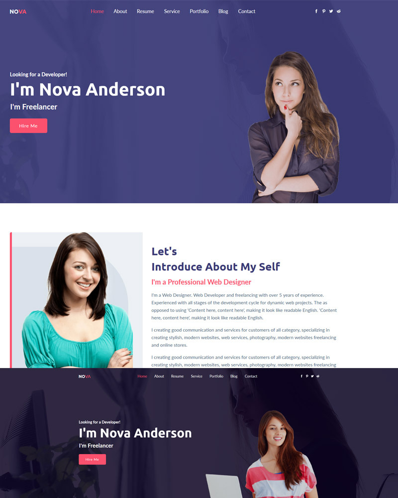 Nova-Personal Portfolio Muse Template - TemplateMonster