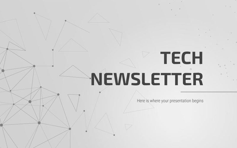 Tech Newsletter PowerPoint template 100273 TemplateMonster
