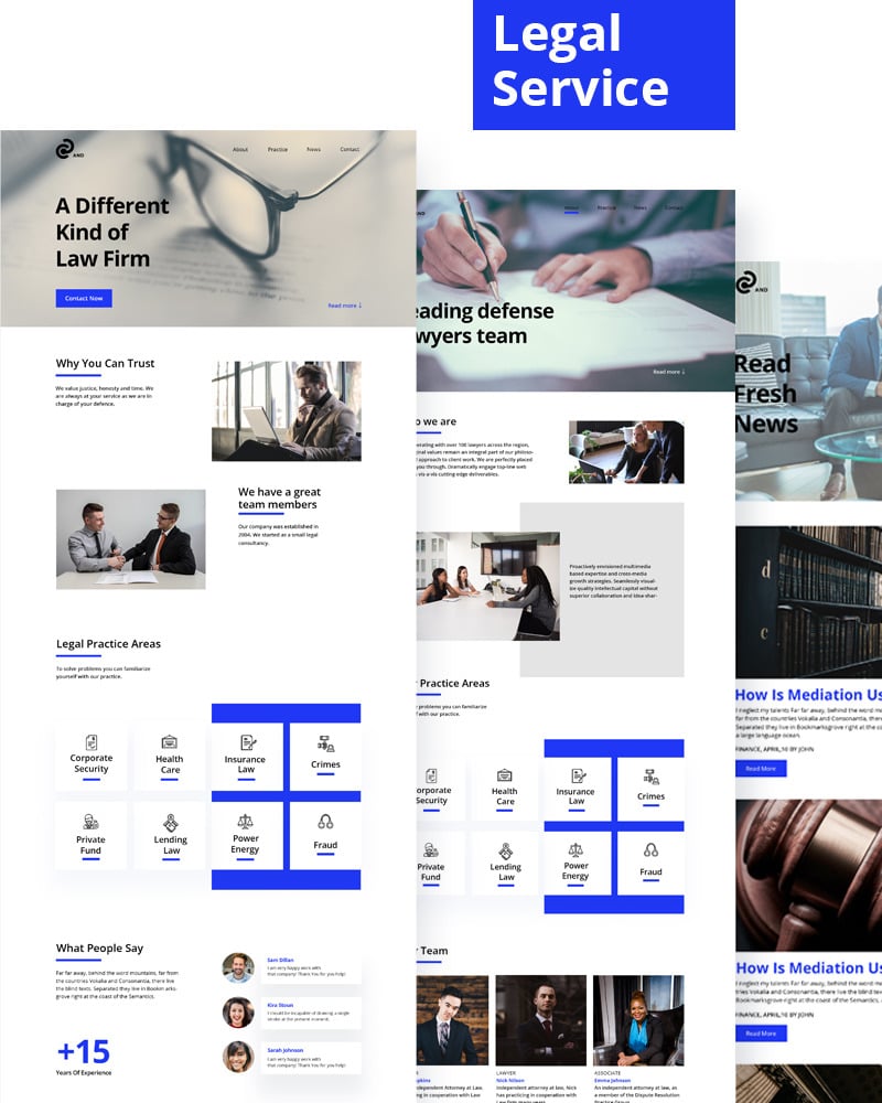 Legal Services Website PSD Template #100465 - TemplateMonster