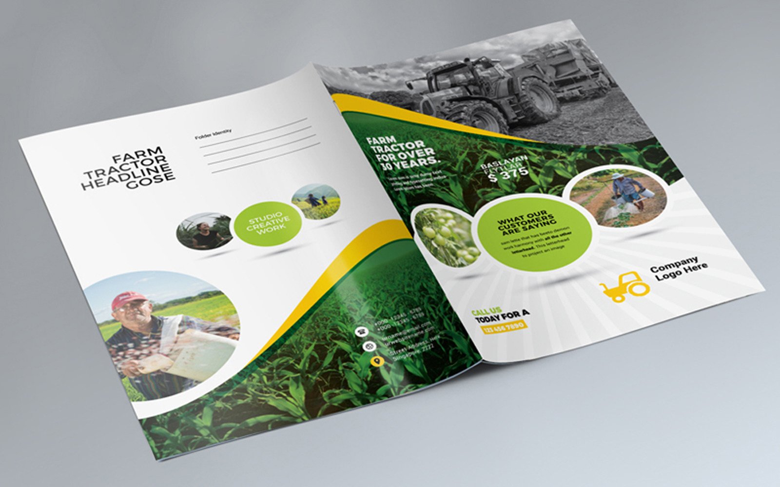 Garden Farm agriculture Presentation Folder Corporate Identity Template