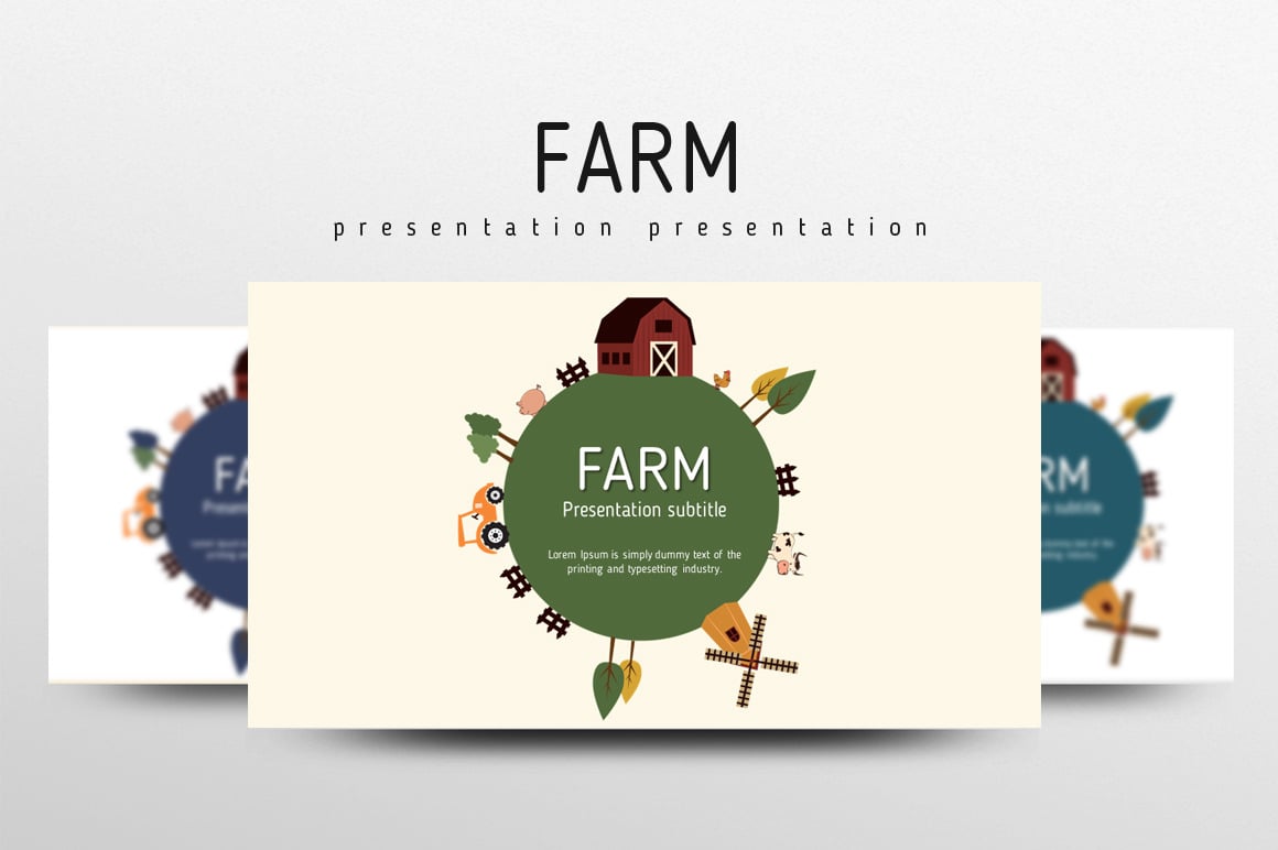 Farm PowerPoint template #101849 - TemplateMonster