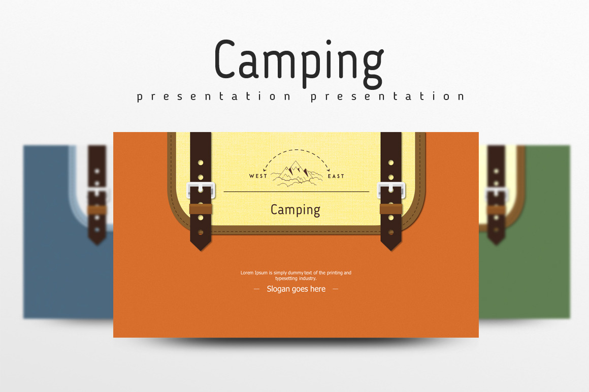 Camping PowerPoint template #103082 TemplateMonster