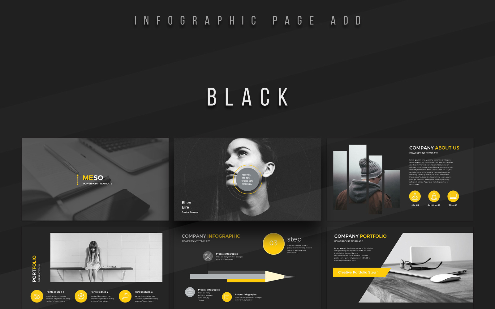 Black PowerPoint template 104242 TemplateMonster