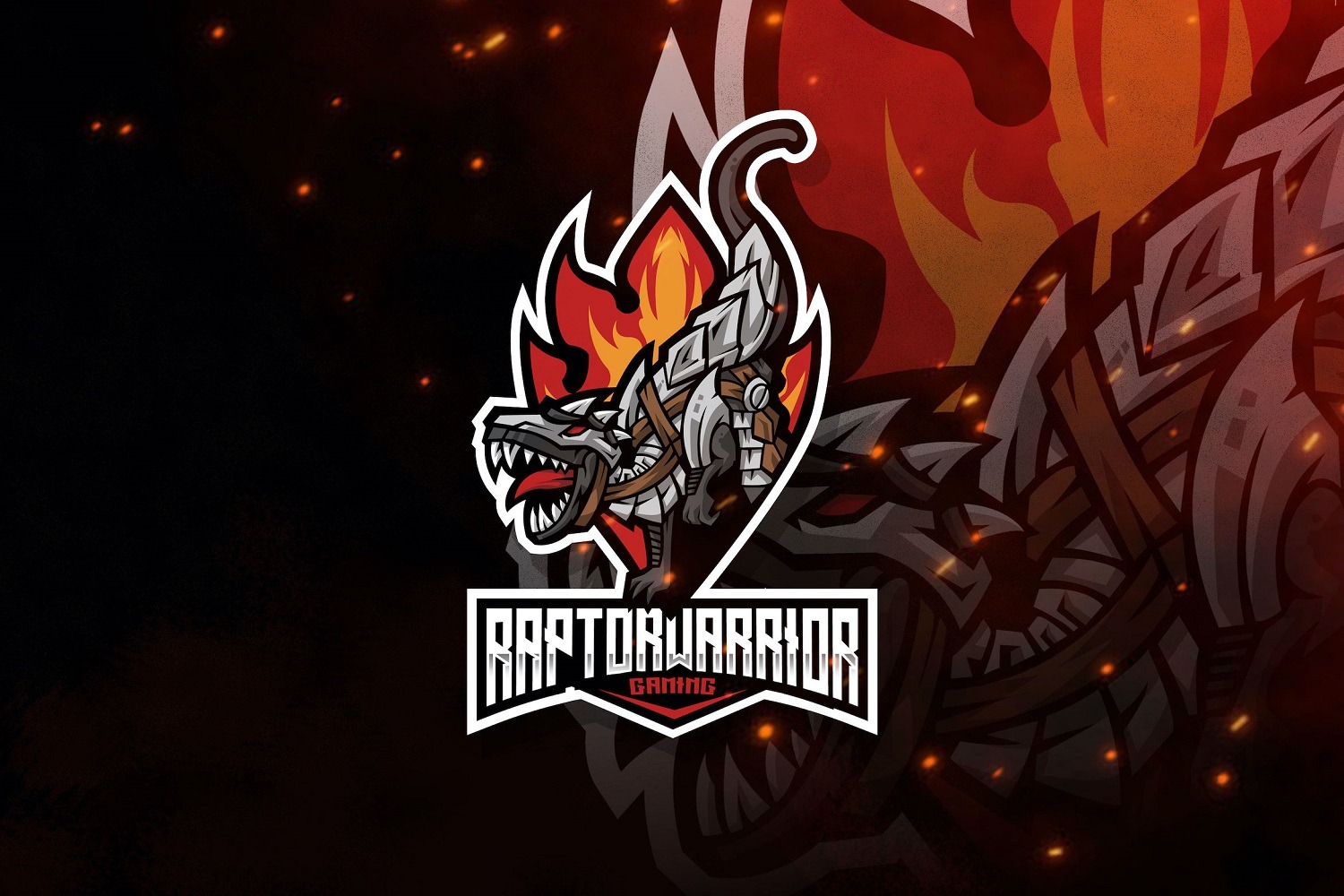 Raptor Warrior Logo Template #104486 - TemplateMonster