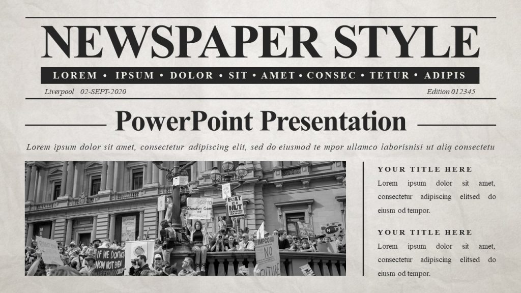 Шаблоны для презентаций powerpoint газета