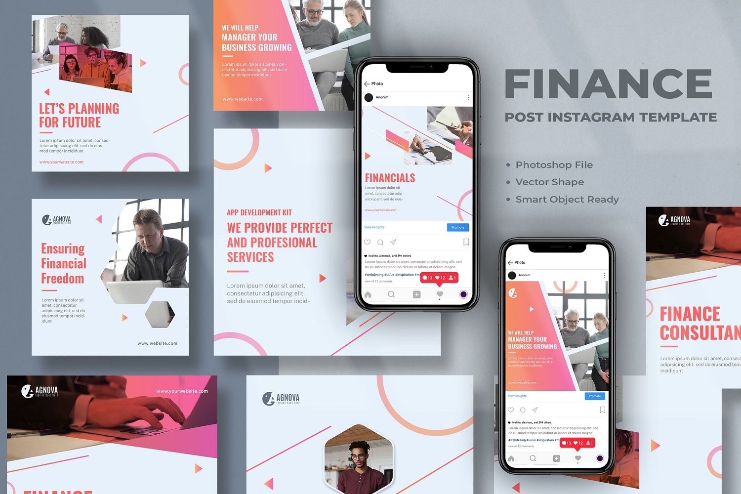 Finance Instagram Post Template for Social Media