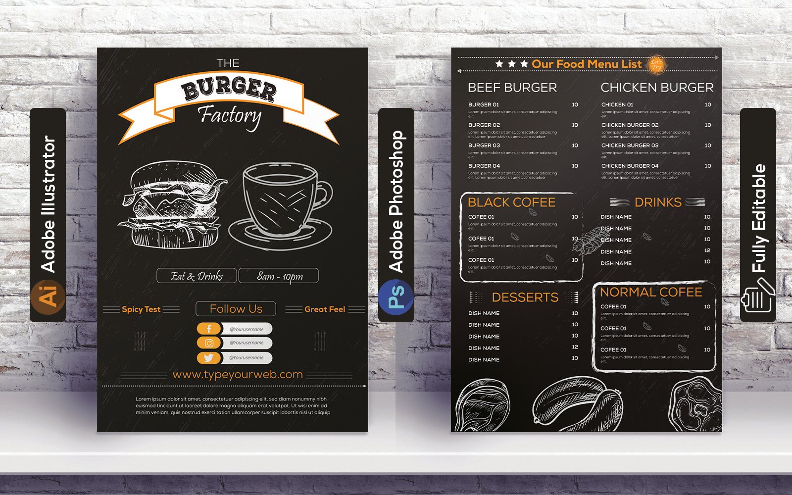 Diner Menu Template