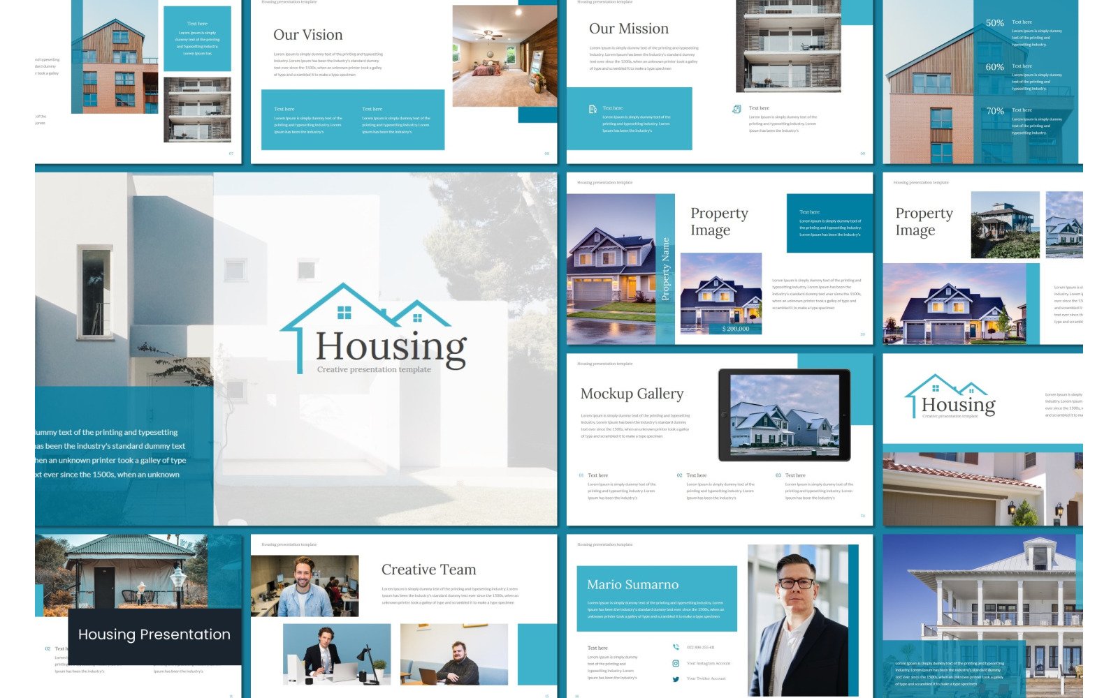 Housing PowerPoint template 108316 TemplateMonster