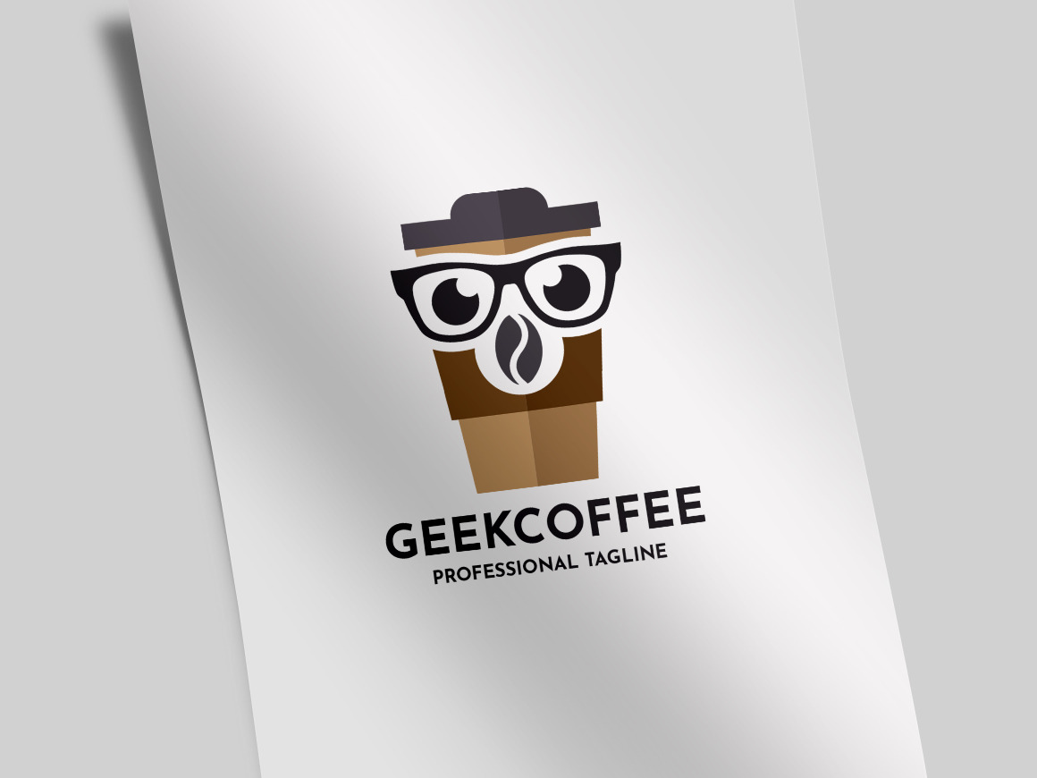 Geek Coffee Logo Template 114696 TemplateMonster