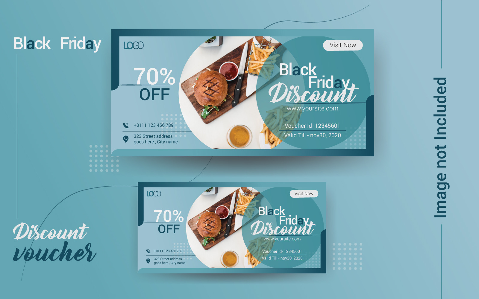 Trendy voucher Template Illustration Vector Image