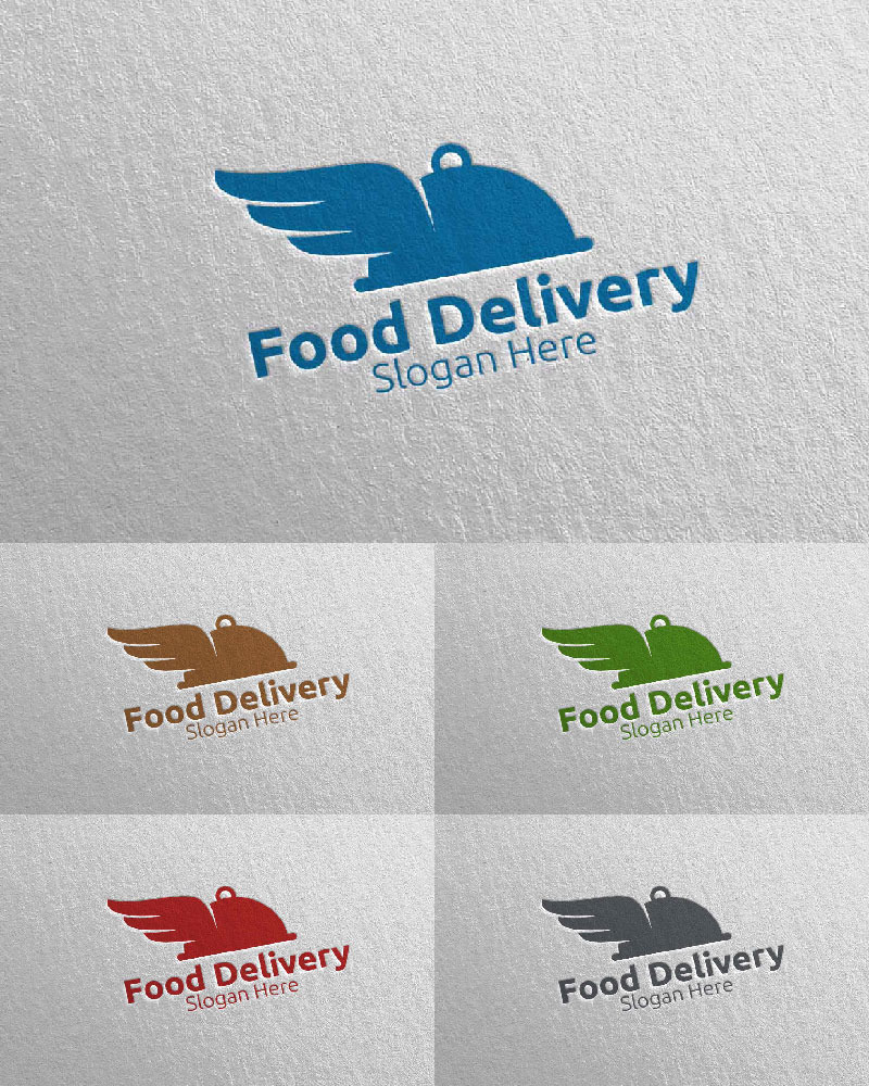 Fast Food Delivery Service 4 Logo Template - TemplateMonster