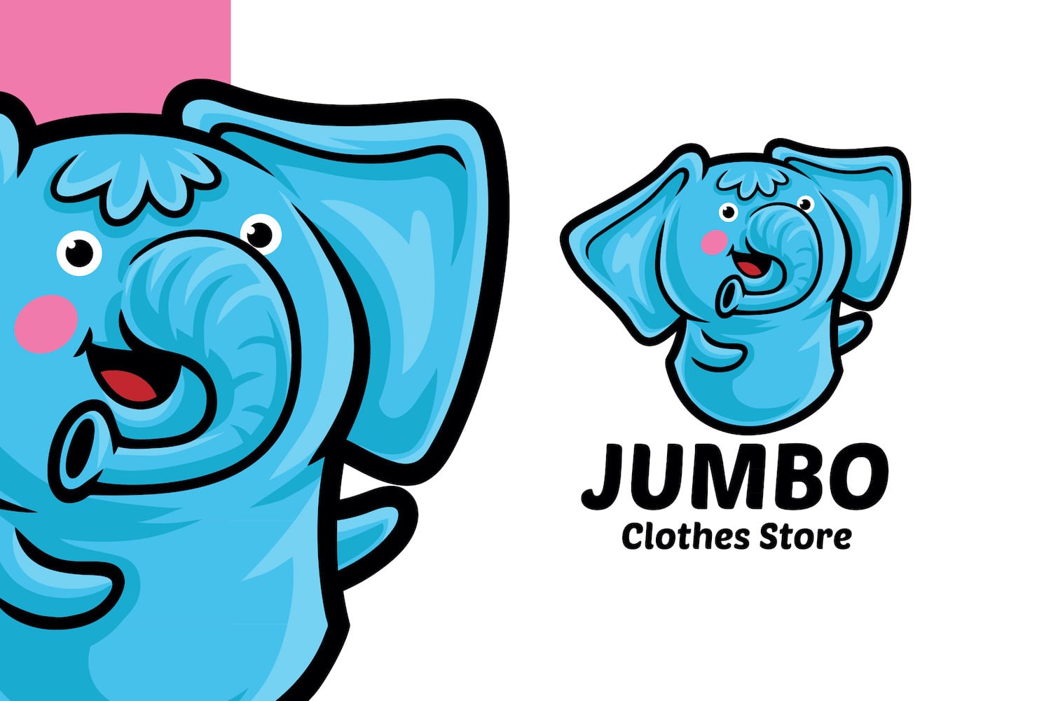 Elephant Clothes Store Logo Template TemplateMonster