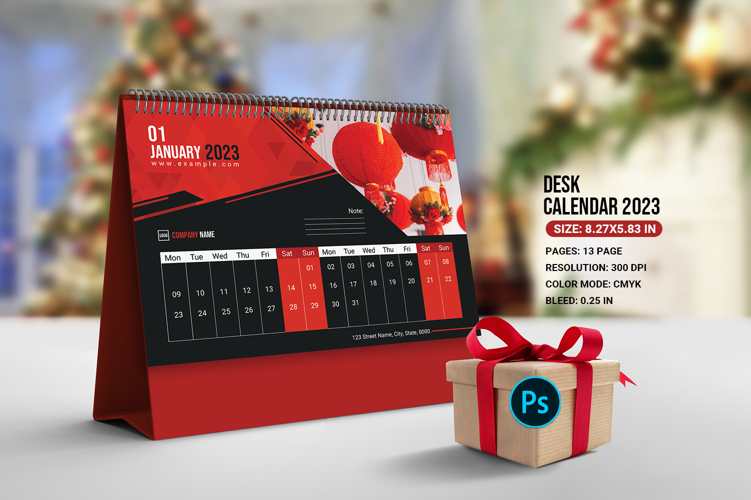 Printable Desk Calendar Template 2023 TemplateMonster