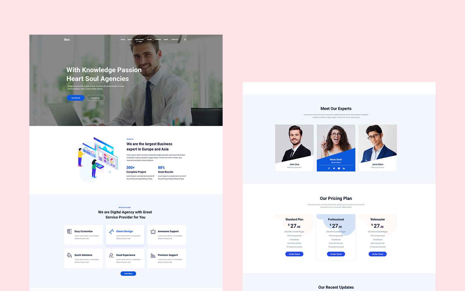 Rer - Corporate PSD Template #119811 - TemplateMonster