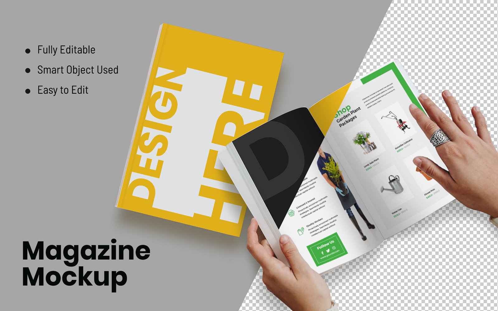 Download Magazine product mockup #121849 - TemplateMonster