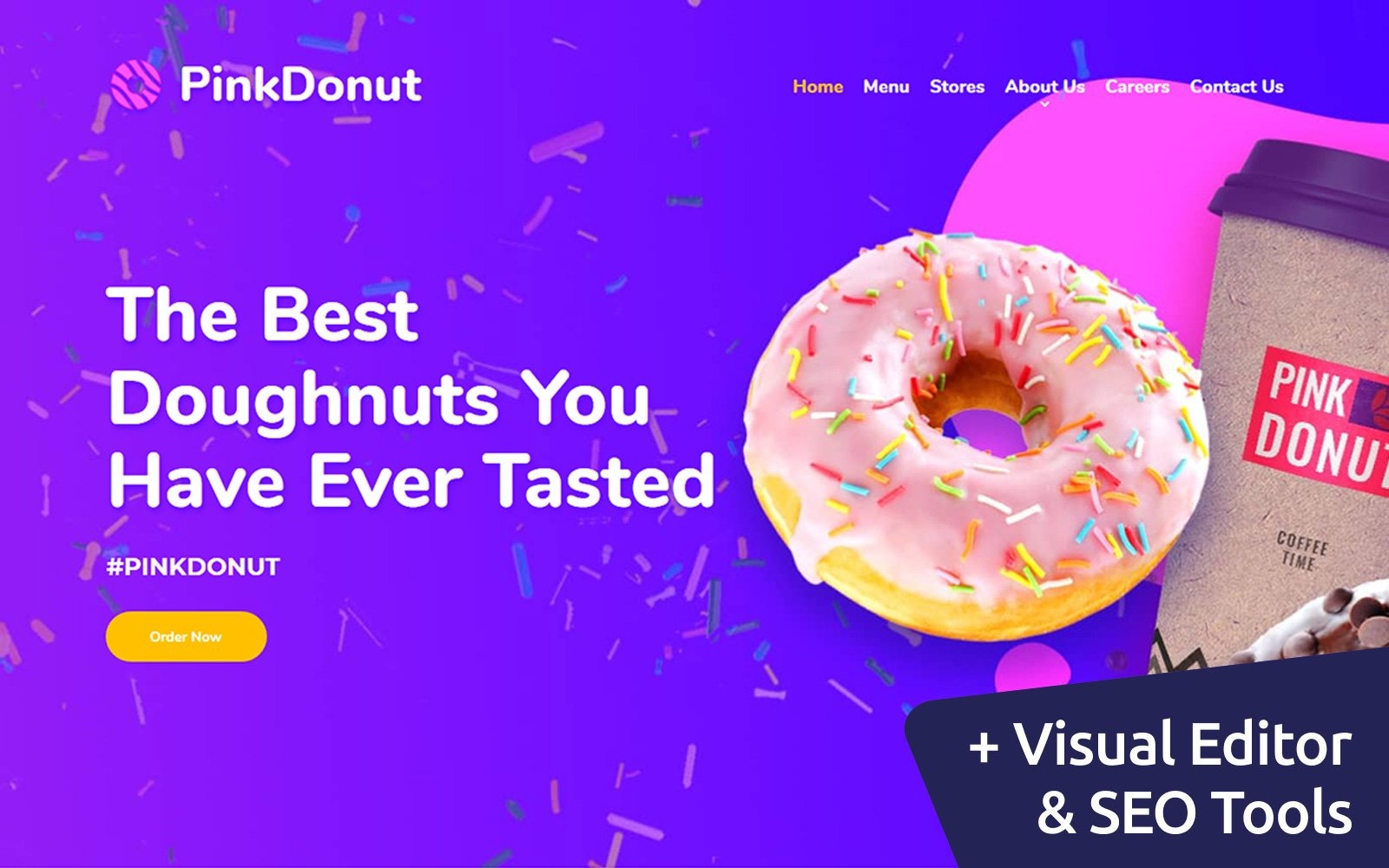 Pink Donut Website Builder 123160