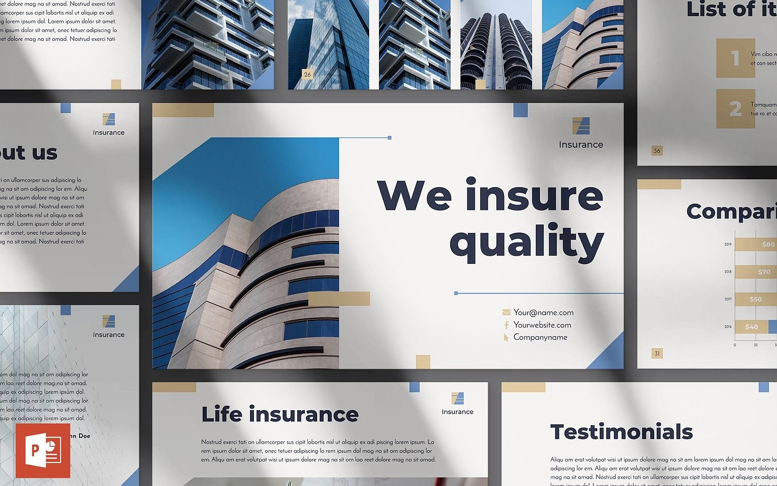 Insurance Agency Presentation PowerPoint Template