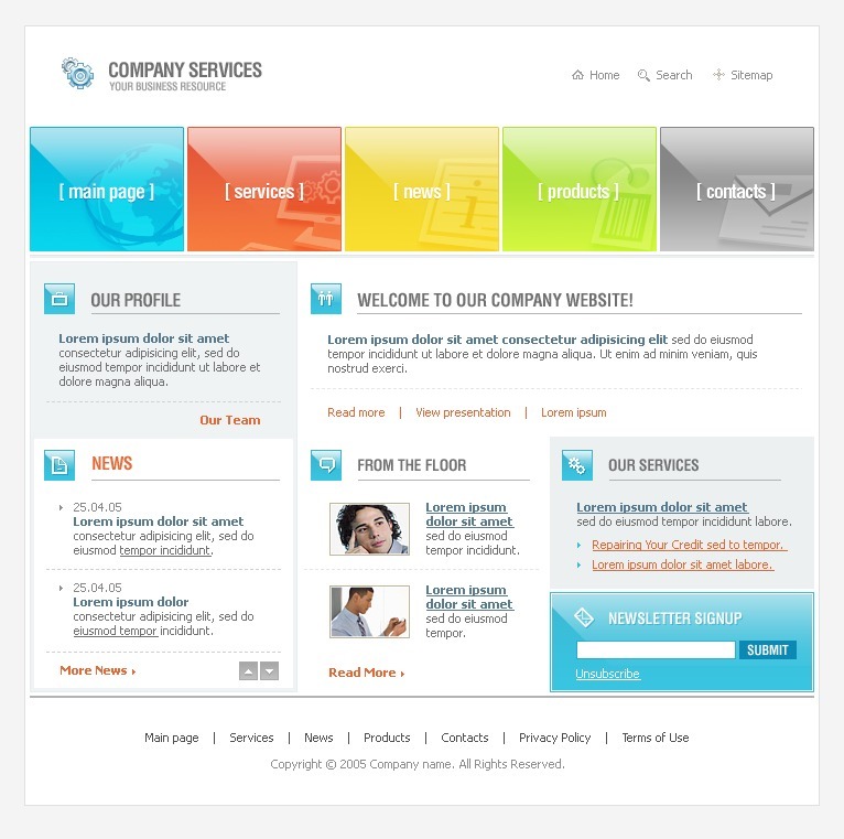 Business Services SWiSH Template 13589 TemplateMonster