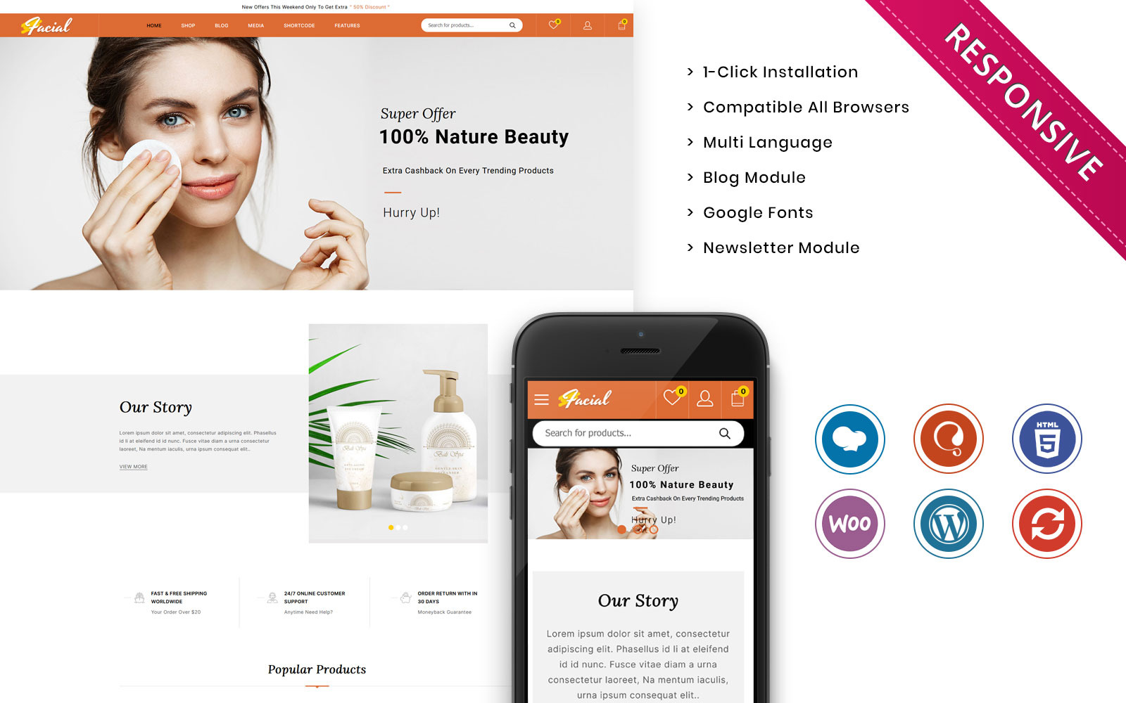 Facial WooCommerce Theme 136544