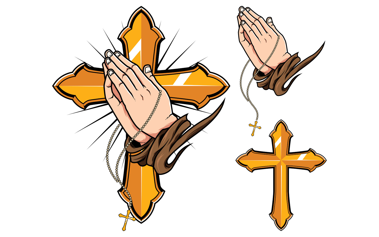 Praying Hands - Illustration #144826 - TemplateMonster