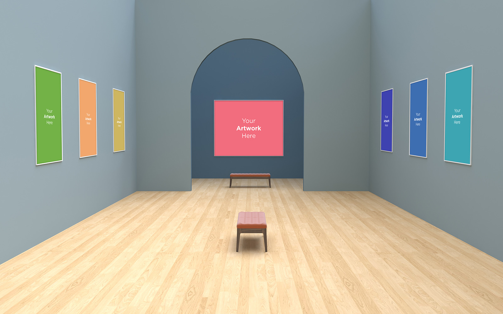 Art Gallery Frames with Different Directions product mockup