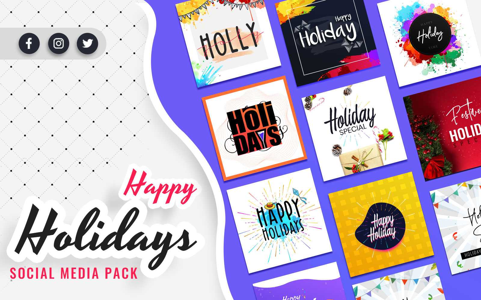 Holiday Social Media Template 147034 TemplateMonster