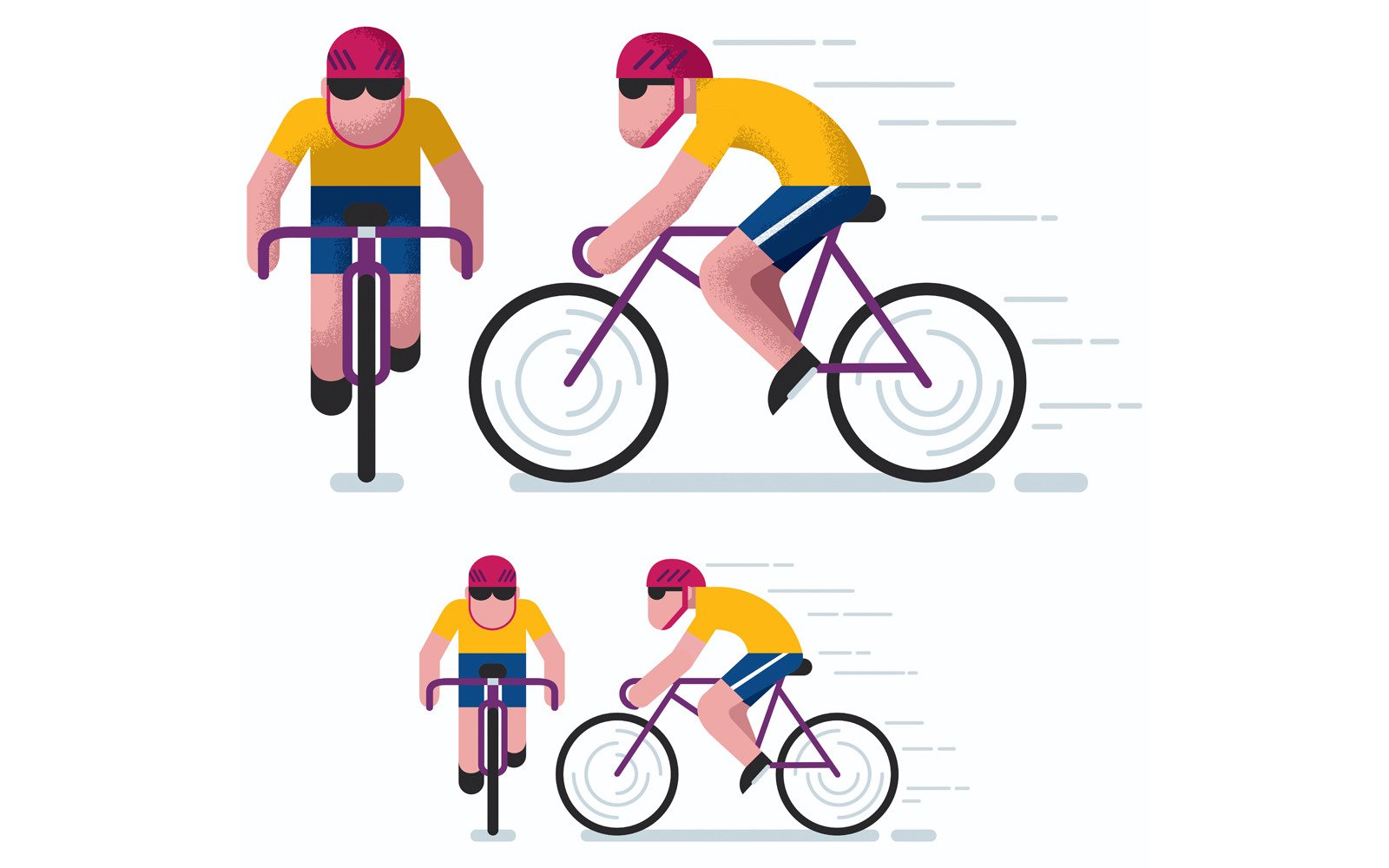Cycling Illustration 148346 TemplateMonster