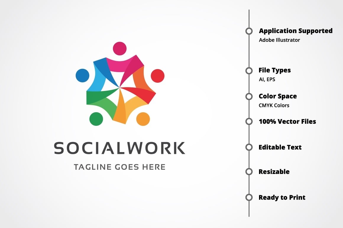 Social Work Logo Template #149650 - Templatemonster