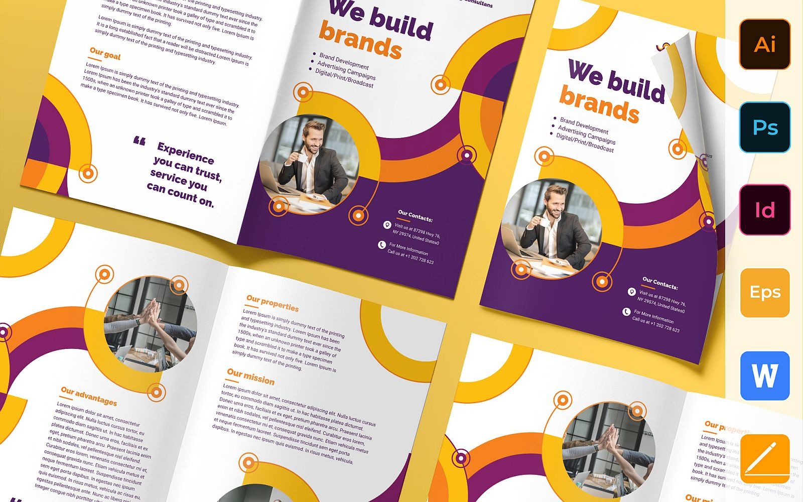 Branding Consultant Brochure Bifold Corporate Identity Template