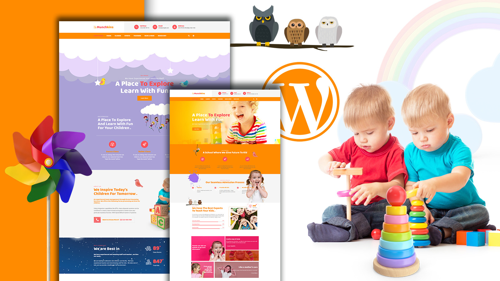 Munchkins Preschool WordPress Theme TemplateMonster