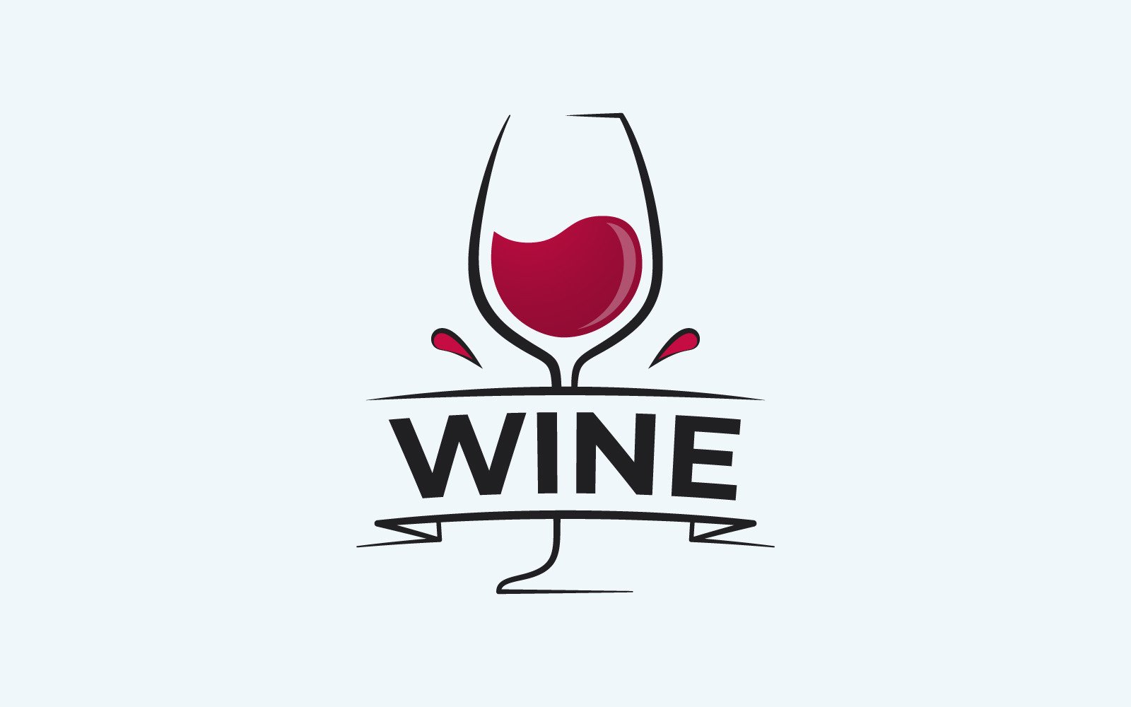 Wine Glass Logo Template #151352 - TemplateMonster