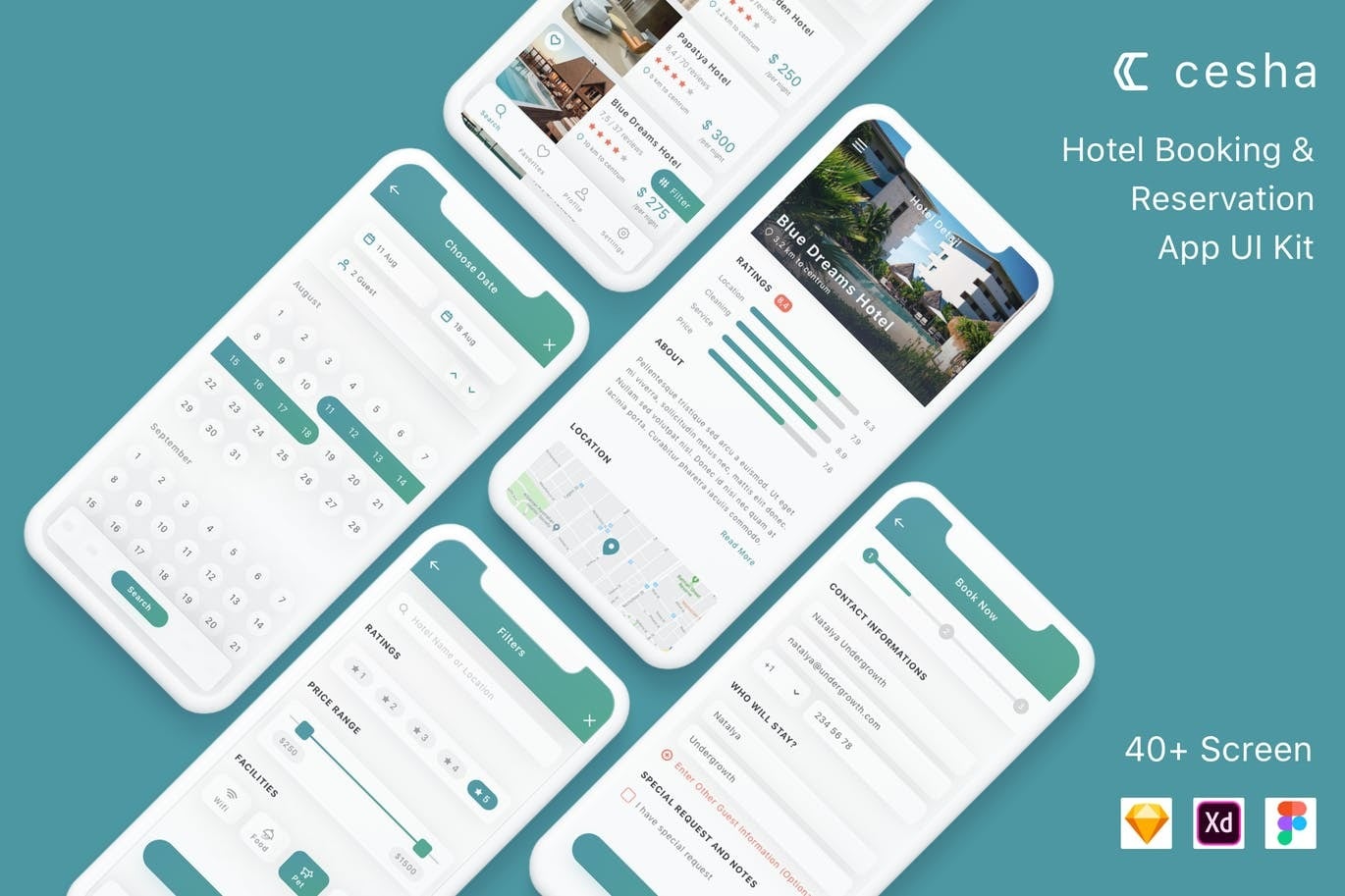 Hotel Booking & Reservation App UI Kit - TemplateMonster