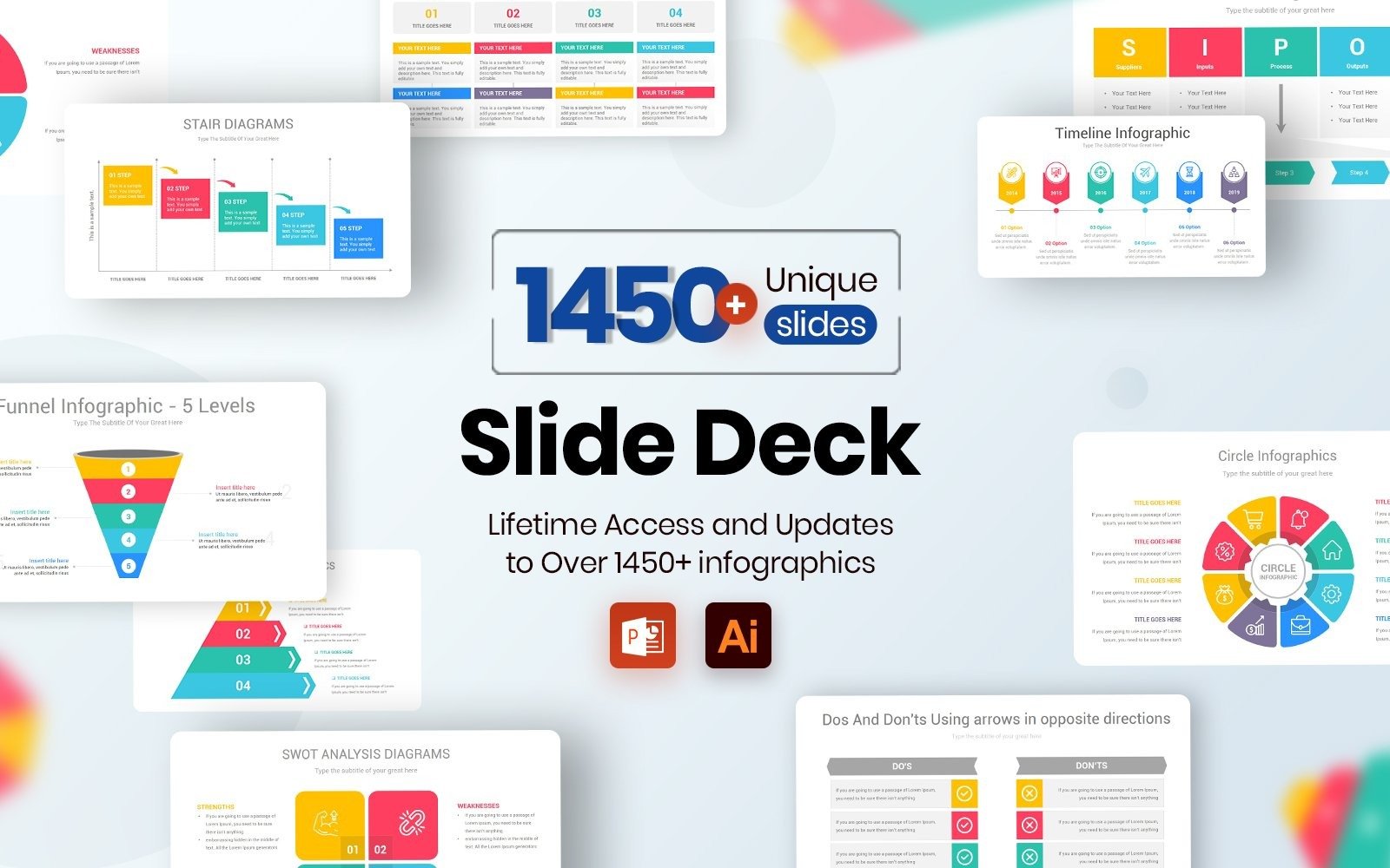 Slide Deck Multipurpose Infographics PowerPoint template