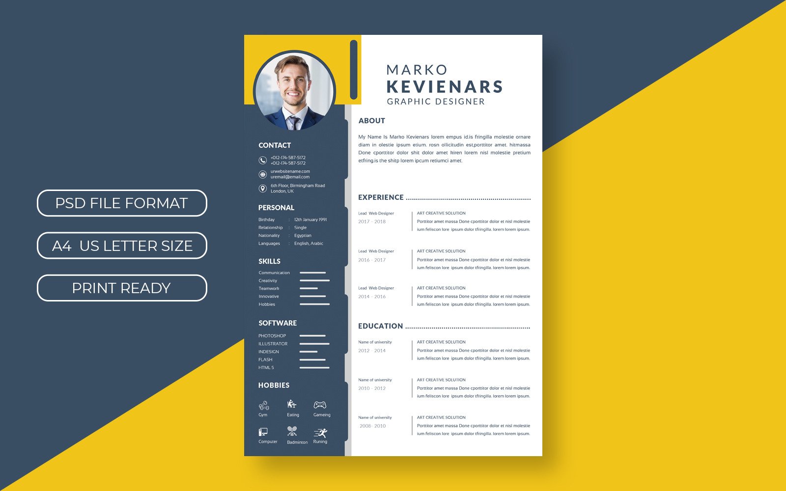 Curriculum Vitae Resume Template #156670 - TemplateMonster